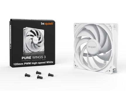 be quiet! Pure Wings 3 120mm PWM High-Speed White - Product met verpakking