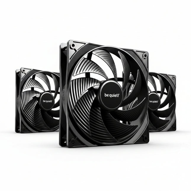 be quiet! Pure Wings 3 140mm PWM High-Speed Black Triple Pack - Vooraanzicht