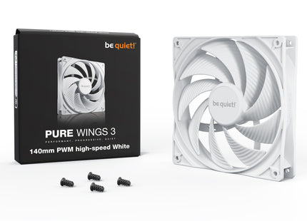 be quiet! Pure Wings 3 140mm PWM High-Speed White - Product met verpakking
