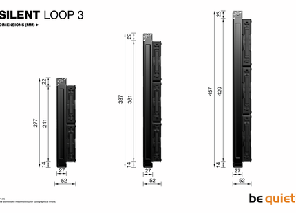 be quiet! Silent Loop 3 240mm - Afmetingen